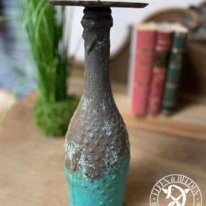 Candlestick Elfen & Helden "Rusty Champagne" Vintage - hand-painted - unique