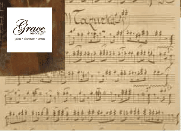 Grace on Design Decoupage Paper "Country Song Pattern" Size 45.72 cm x 60.96 cm (18" x 24")
