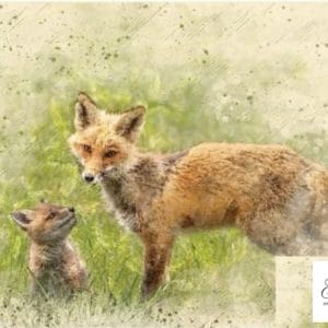 Grace on Design Decoupage Paper "Foxy Mama" Size 30.48 cm x 45.72 cm (12"x18")