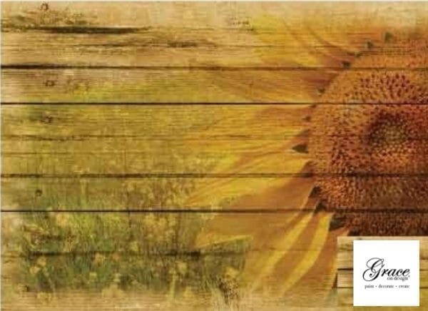 Grace on Design decoupage paper "Sunflower Fields" size 60.96 cm x 91.44 cm (24″x 36″)