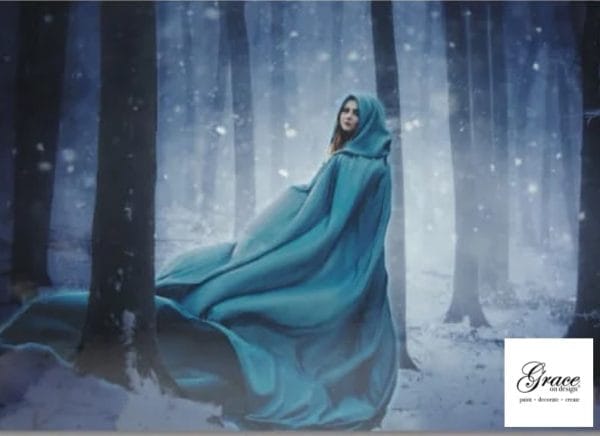 Grace on Design decoupage paper "Snow Princess" size 30.48 cm x 45.72 cm (12″ x18″)