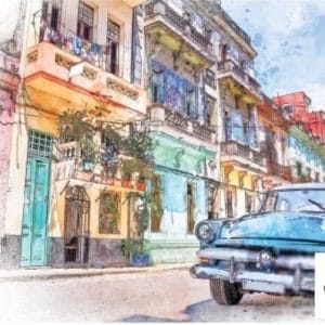 Grace on Design Decoupage Paper "Havana Daze" Size 60.96 cm x 91.44 cm (24" x 36")