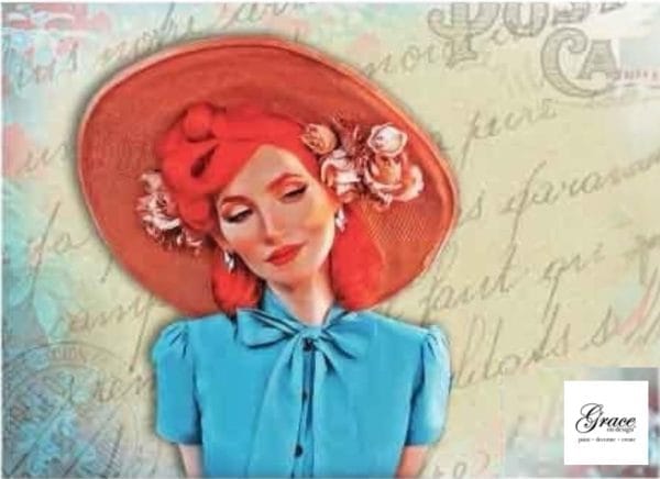 Grace on Design Decoupage Paper "Bella Blue" Size 60.96 cm x 91.44 cm (24" x 36")
