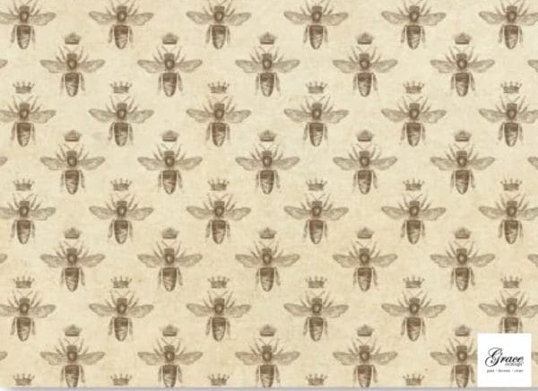 Grace on Design decoupage paper pattern "Queen Bees" size 60.96 cm x 91.44 cm (24″x 36″)