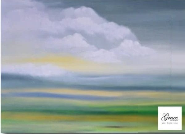 Grace on Design Decoupage Paper "Windy Fields" by Kendra Sorum Size 60.96 cm x 91.44 cm (24″x 36″)