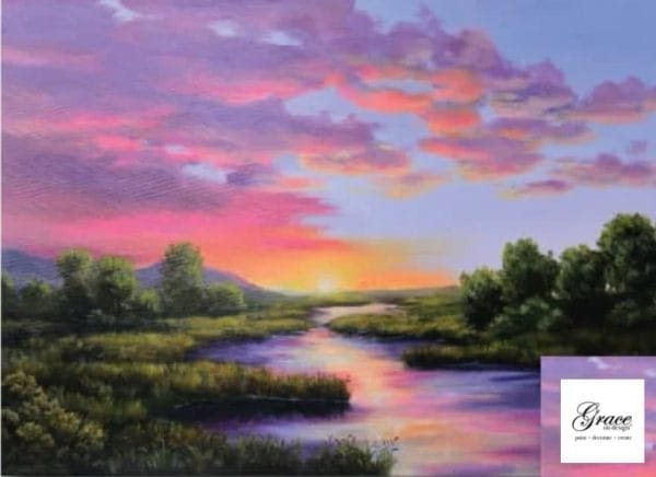 Grace on Design Decoupage Paper "Rivers Edge" by Llewellyn Krastev Size 30.48 cm x 45.72 cm (12"x18")