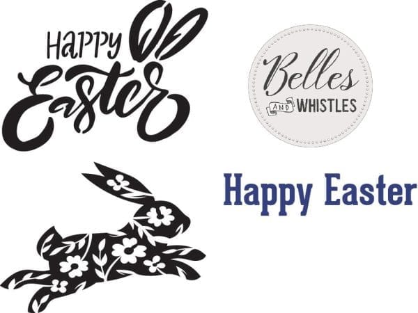 Belles and Whistles Stencil - Non Adhesive - Reusable - Happy Easter