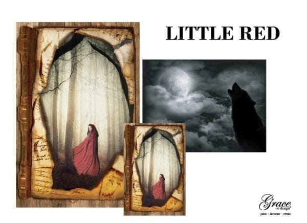 Grace on Design decoupage paper "Little Red" set of 3