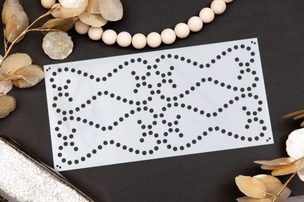 Belles and Whistles stencil nailhead trim 19.05cm x 38.1cm - non-adhesive - reusable