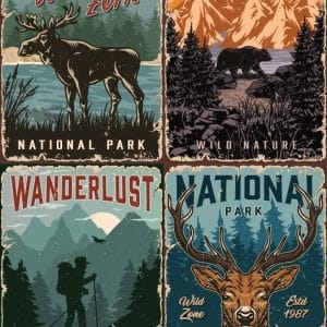 Belles & Whistles Rice Decoupage Paper National Parks DIN A3