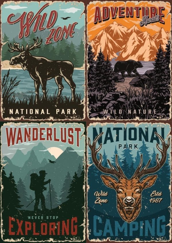 Belles & Whistles Rice Decoupage Paper National Parks DIN A3