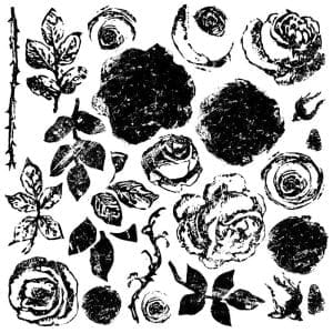 IOD Decor Stamp Painterly Roses