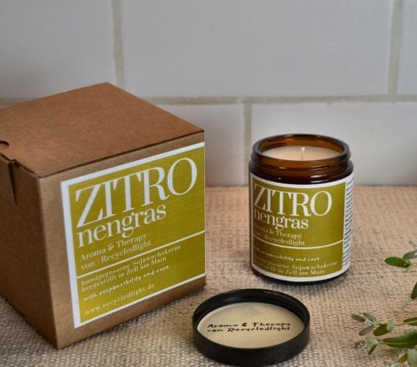 Soy Candle Recycledlight Aroma & Therapy Lemongrass