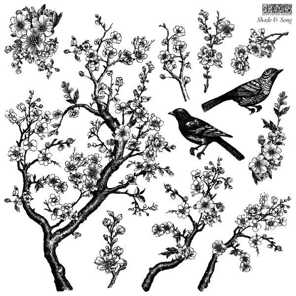 IOD Decor stamp Shade & Song