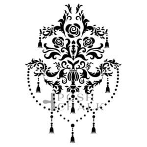 Posh Chalk Schablone Chandelier 30x40cm