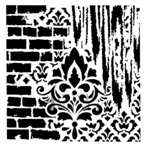 Posh Chalk Schablone Distressed Damask 30x30cm