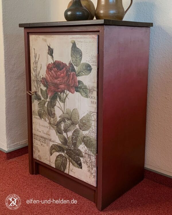 Chest of drawers Elfen & Helden "Rose de Paris" - floral romance meets vintage charm