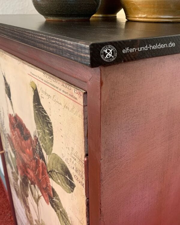 Chest of drawers Elfen & Helden "Rose de Paris" - floral romance meets vintage charm - Image 4